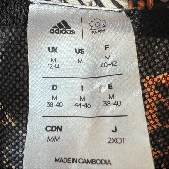 ADIDAS x FARM Rio Track Jacket Tropical Floral Print Athletic Windbreaker Medium - Picture 4 of 10